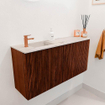 Mondiaz JOYA-DLUX 91.6cm toiletmeubel - ronding rechts kleur Ruby - Wastafel FAYE positie Links 1 kraangat kleur Nata. SW1425459