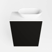 Mondiaz Fowy Meuble de toilette - 40x50x23cm - urban mat - 1 trou de robinet - lavabo à droite - 1 porte - solid surface - plan MDF - lavabo : blanc SW760836
