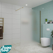 FugaFlow Eccelente Vetro Douche à l'italienne - 140x200cm - verre satiné - Laiton brossé SW1124742