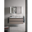 Duravit ketho meuble avec 2 tiroirs pour double lavabo 128x48x55cm avec poignées anthracite basalte mat SW772217