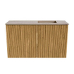 Mondiaz JOYA-DLUX 70cm toiletmeubel - kleur Oak - Wastafel FAYE positie Rechts 1 kraangat kleur Arena. SW1423853