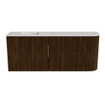 Mondiaz JOYA-DLUX 101.6cm toiletmeubel - ronding rechts kleur Walnut - Wastafel FAYE positie Links 1 kraangat kleur Opalo. SW1422547