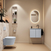 MONDIAZ TURE-DLUX Meuble de toilette 60cm Clay. Lavabo EDEN Glace position milieu. Avec 1 trou de robinet. SW1103243