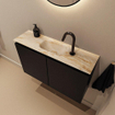 MONDIAZ TURE-DLUX Meuble toilette - 80cm - Urban - EDEN - vasque Frappe - position centrale - 1 trou de robinet SW1102618