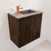 Mondiaz JOYA-DLUX Meuble de toilette 40cm - couleur Walnut - Vasque FAYE position Droite 1 trou de robinet couleur Oza. SW1424555