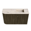 Mondiaz JOYA-DLUX 71.6cm toiletmeubel - ronding links kleur Shadow - Wastafel FAYE positie Rechts 1 kraangat kleur Nata. SW1426254