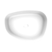 Arcqua Rocker vasque à poser - 50x37x13cm - organique - cast marble - blanc mat SW927805