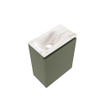 MONDIAZ TURE-DLUX Meuble toilette - 40cm - Army - EDEN - vasque Frappe - position gauche - sans trou de robinet SW1102692