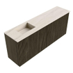 Mondiaz JOYA-DLUX 100cm meuble de toilette - couleur Shadow - Vasque FAYE position Gauche Sans trou de robinet couleur Meli. SW1424900