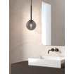 Astro Tacoma Pendant Suspension - 230V - IP44 - bulbeux - cannelé - verre fumé - noir mat SW1566137