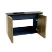 Mondiaz JOYA 71.6cm meuble de salle de bains - arrondi droit couleur Dusk - Vasque FAYE position Gauche 1 trou de robinet couleur Urban. SW1421692