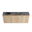 MONDIAZ TURE-DLUX Meuble WC 120 cm Washed Oak. Lavabo EDEN Lava position gauche. Sans trou de robinet. SW1104155