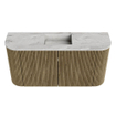 Mondiaz JOYA-DLUX 83.2cm toiletmeubel - ronding links en rechts kleur Dusk - Wastafel FAYE positie Midden 1 kraangat kleur Glace. SW1423179