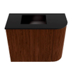 Mondiaz JOYA 51.6cm meuble de salle de bains - arrondi droit couleur Ruby - Vasque FAYE position Gauche Sans trou de robinet couleur Urban. SW1426198
