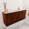 Mondiaz JOYA-DLUX 90cm toiletmeubel - kleur Ruby - Wastafel FAYE positie Midden 1 kraangat kleur Ostra. SW1423786