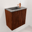 Mondiaz JOYA-DLUX 40cm toiletmeubel - kleur Ruby - Wastafel FAYE positie Links 1 kraangat kleur Sombra. SW1425654