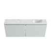 MONDIAZ TURE-DLUX Meuble toilette - 120cm - Greey - EDEN - vasque Opalo - position droite - sans trou de robinet SW1104318