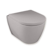 Royal Plaza Primo WC suspendu - 48.5cm - sans bride - racourci - avec abattant softclose - déclipsable - ciment SW1122539