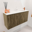 Mondiaz JOYA 80cm meuble de salle de bains - couleur Dusk - Vasque FAYE position Droite 1 trou de robinet couleur Talc. SW1421610