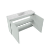 MONDIAZ TURE-DLUX Meuble toilette - 80cm - Greey - EDEN - vasque Opalo - position centrale - sans trou de robinet SW1104306