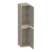 BRAUER Joy Wavy Armoire haute - 160x35x35cm - 1 porte - ouvrant à gauche ou à droite - sans poignée - beige mat SW1201314