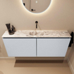 MONDIAZ TURE-DLUX Meuble de WC 120 cm Clay. Lavabo EDEN Glace position milieu. Sans trou de robinet. SW1103289