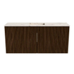 Mondiaz JOYA-DLUX 90cm meuble de toilette - couleur Walnut - Vasque FAYE position Milieu 1 trou de robinet couleur Nata. SW1424488