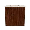 Mondiaz JOYA-DLUX 40cm toiletmeubel - kleur Ruby - Wastafel FAYE positie Links 1 kraangat kleur Nata. SW1425399