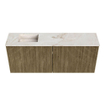 Mondiaz JOYA-DLUX 100cm meuble de salle de bains - couleur Dusk - Vasque FAYE position Gauche 1 trou de robinet couleur Frappe. SW1423134