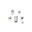 Brabantia NewIcon Pedaalemmer - 12 liter - kunststof binnenemmer - matt steel fingerprint proof SW767507