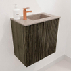 Mondiaz JOYA-DLUX Meuble de toilette 40cm - couleur Shadow - Vasque FAYE position Droite 1 trou de robinet couleur Saba. SW1425089