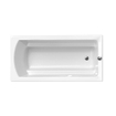Xenz Bodysize Ligbad - 180x90x48 - afvoer uiteinde - acryl - wit SW103420