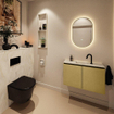 MONDIAZ TURE-DLUX Meuble de toilettes 80 cm Oro. EDEN lavabo Ostra position milieu. Avec 1 trou de robinet. SW1104945