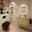 MONDIAZ TURE-DLUX Meuble toilette - 80cm - Oro - EDEN - vasque Ostra - position centrale - 1 trou de robinet SW1104945