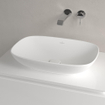 Villeroy & Boch Loop & friends lavabo à poser - 56x38cm - rectang h/s C+ stone white SW644124