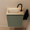 MONDIAZ TURE-DLUX Meuble toilette - 40cm - Army - EDEN - vasque Frappe - position gauche - 1 trou de robinet SW1102673