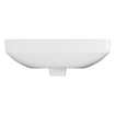 Grohe Euro Ceramic Wastafel - vrijhangend - 45x39cm - met kraangat - met overloop - exclusief wandbevestiging - alpine wit SW1234860