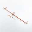 FugaFlow Eccelente Accessoire Barre de douche coulissante avec coude mural intégré - 90cm - Cuivre brossé PVD (Cuivre) SW1468832