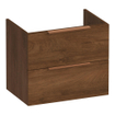 BRAUER Elevate meuble de salle de bains sous-lavabo peu profond 60 sans poignées rapportées 2 tiroirs à fermeture douce et 1 découpe pour siphon - Forest Cacao SW1200219