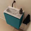 MONDIAZ TURE-DLUX Meuble toilette - 40cm - Smag - EDEN - vasque Glace - position gauche - sans trou de robinet SW1103622