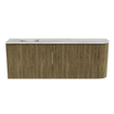 Mondiaz JOYA-DLUX 111.6cm toiletmeubel - ronding rechts kleur Dusk - Wastafel FAYE positie Links Zonder kraangat kleur Glace. SW1423185