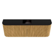 Mondiaz JOYA 123.2cm toiletmeubel - ronding links en rechts kleur Oak - Wastafel FAYE positie Midden 1 kraangat kleur Urban. SW1421243