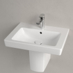 Villeroy et Boch Subway 2.0 Lavabo 55x47cm 1 trou pour robinetterie avec trop plein ceramic+ Blanc 1024089