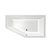 Xenz Society 160 baignoire - 160x90cm - avec trop-plein - sans bonde - Installation d'angle à droite - Acrylique Blanc SW103350