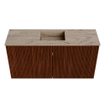Mondiaz JOYA-DLUX Meuble de toilette 80cm - couleur Ruby - Vasque FAYE position Milieu Sans trou de robinet couleur Arena SW1425267