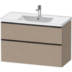 Duravit D-neo Meuble sous vasque 98.4x45.2x62.5cm 2 tiroirs Linnen mat SW641404