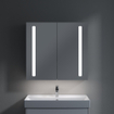 Villeroy & Boch My View 14+ armoire de toilette avec miroir - avec 2 portes avec éclairage LED vertical 80x75x17.3cm - incl. boîte à médicaments verrouillable 1025444
