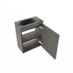 MONDIAZ TURE-DLUX Meuble de toilettes 40 cm Smoke. EDEN lavabo Lava position gauche. Avec 1 trou de robinet. SW1104095