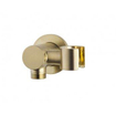Wiesbaden UniMatch wandaansluitbocht met kantelbare handdouchehouder rond 1/2" geborsteld messing PVD SW373303