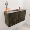Mondiaz JOYA-DLUX Meuble de salle de bains 70cm - couleur Shadow - Vasque FAYE position Milieu 1 trou de robinet couleur Oza SW1425029